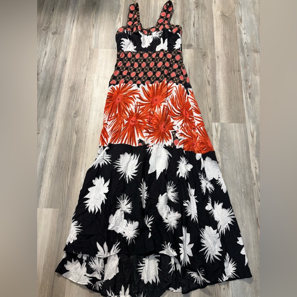 Boho Style Floral Maxi Dress With Bold Patterns